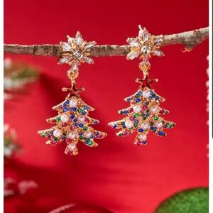 Festive Christmas Tree Earrings